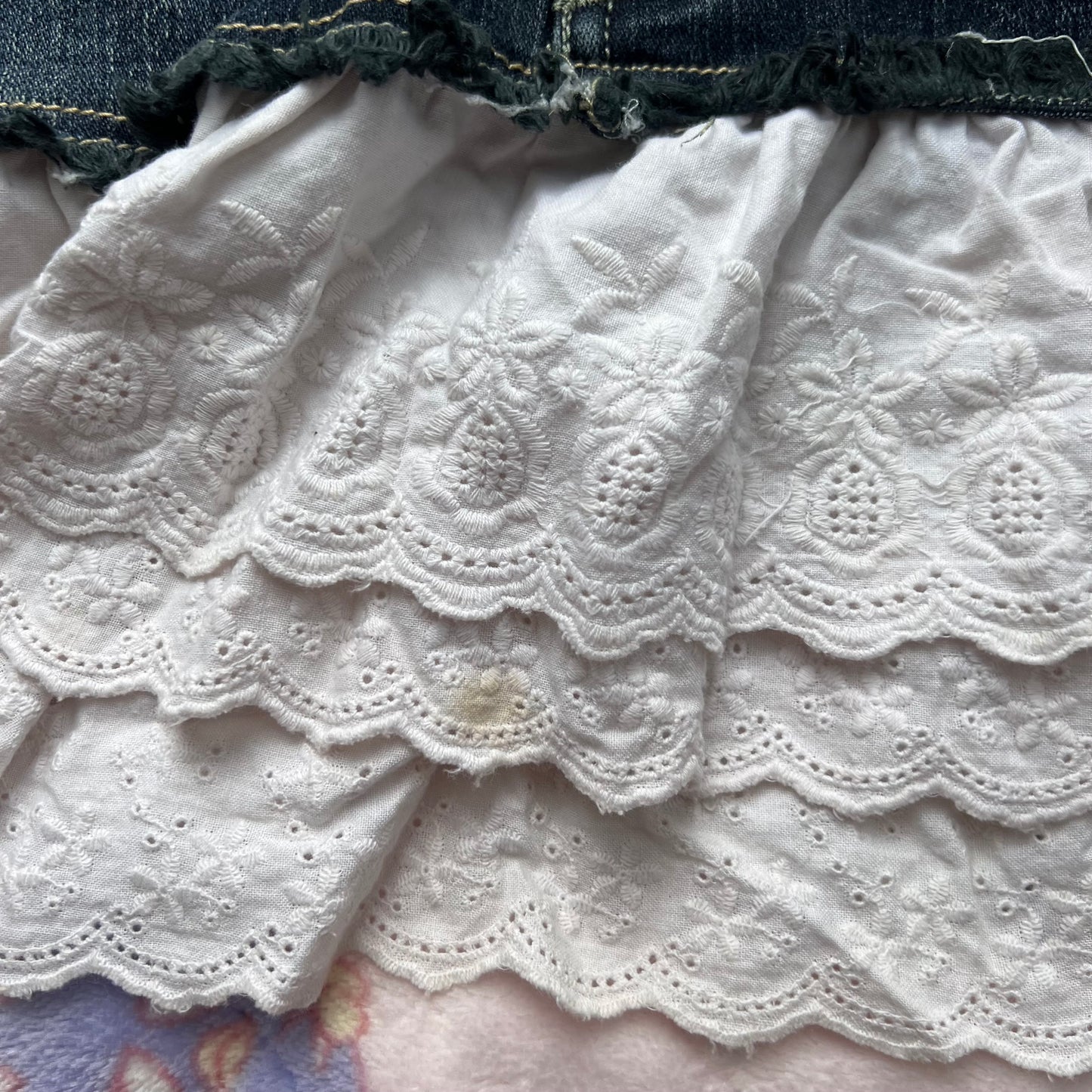 Denim Lace Skirt