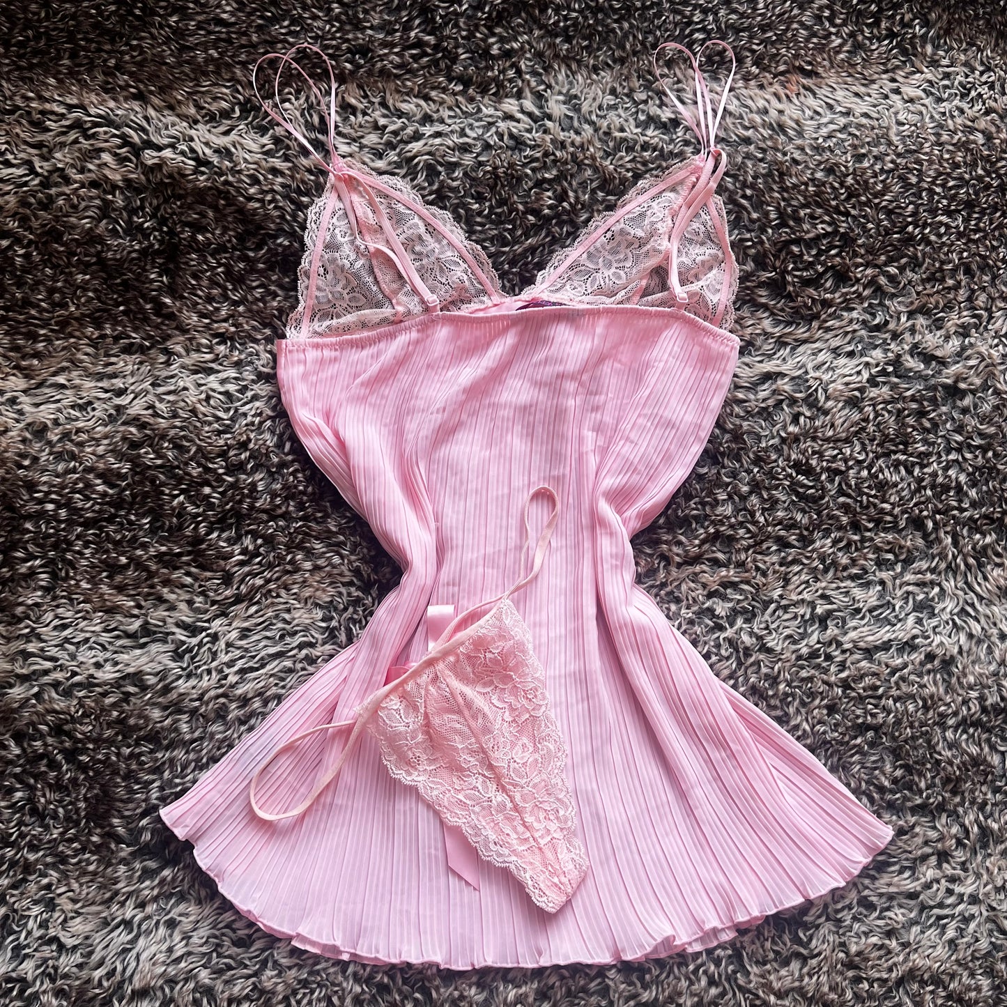 Pink Bow Babydoll Set