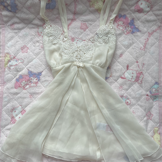 White babydoll lace top