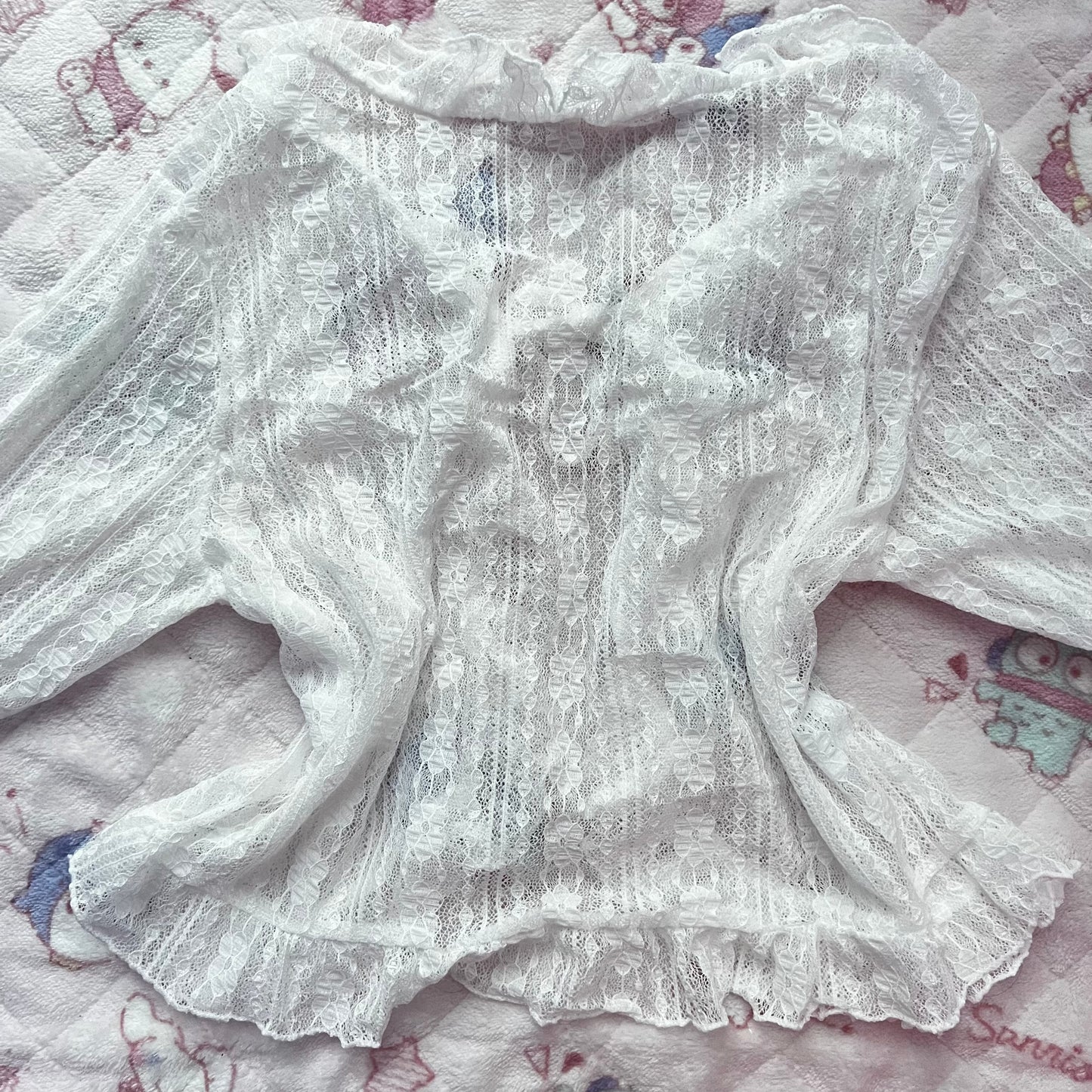 Coquette lace cardigan