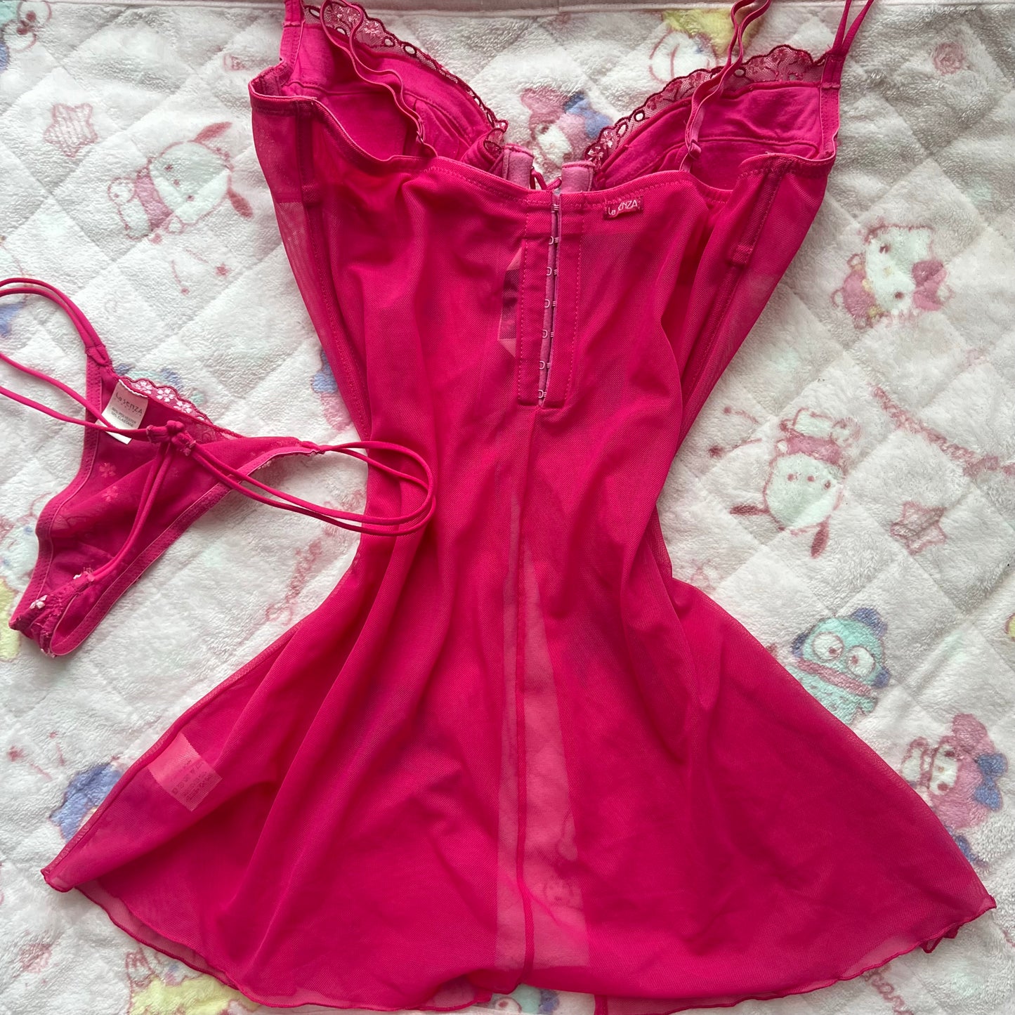 Pink Floral Babydoll Top set