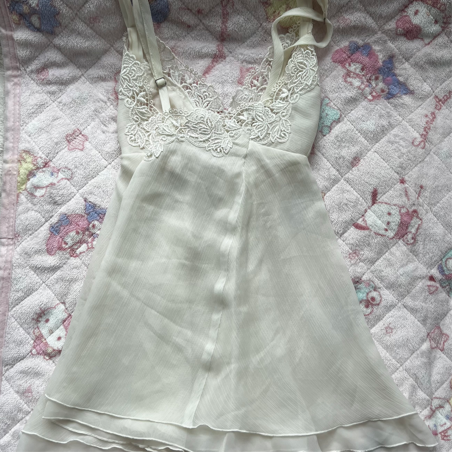 White babydoll lace top