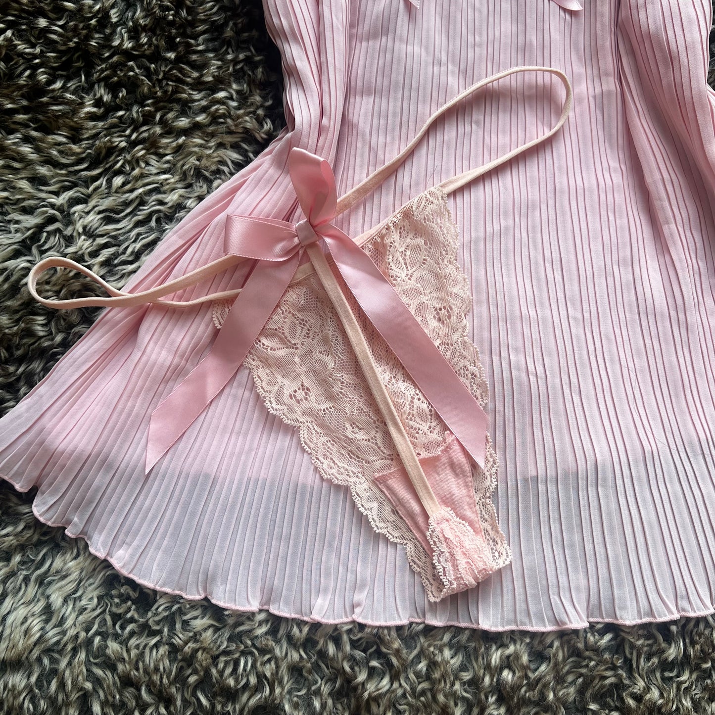 Pink Bow Babydoll Set