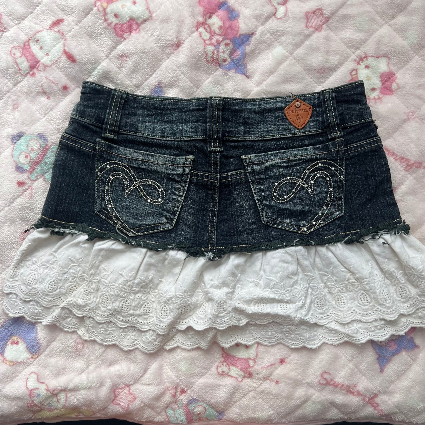 Denim Lace Skirt