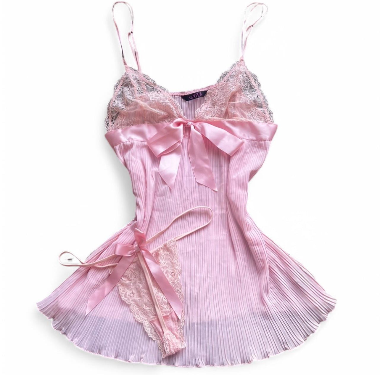 Pink Bow Babydoll Set